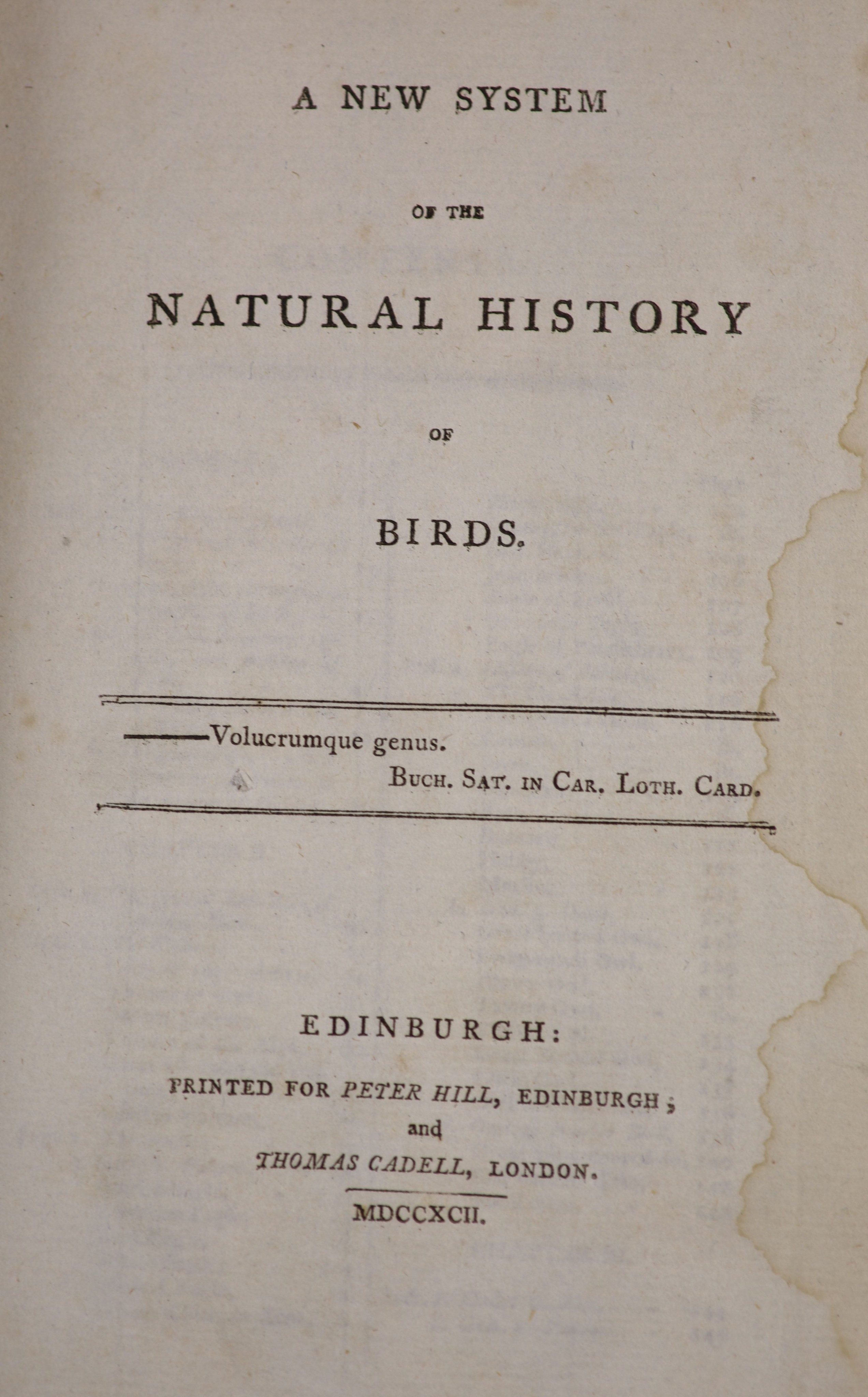 Jardine, Sir William [Editor] - The Naturalists Library. Vol XI. Ornithology Birds of Western Africa, Part 1. Complete with frontispiece, 32 coloured plates and half title with coloured vignette. Cloth on board, gilt spi